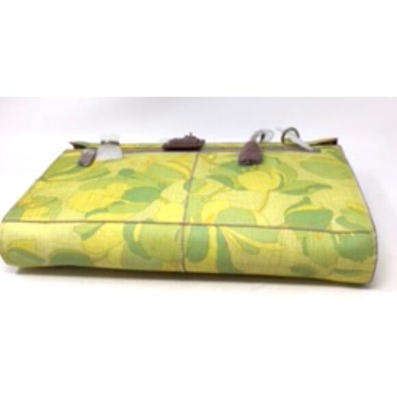 Consuela Live In Color Chartreuse Vintage Satchel Handbag Briefcase Style Bag - Picture 3 of 5